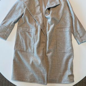 Sage Plaid Beige Coat